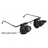 LED Magnifier Glasses Loupes Portable 20X Observation Magnifying Eyewear