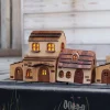 Original Handmade Wooden Fairy Tale House Night Light - Creative Desktop Ornament