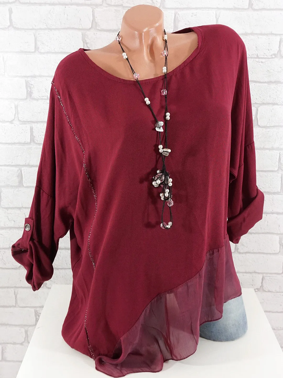 Women Long Sleeve Scoop Neck Printed Tops