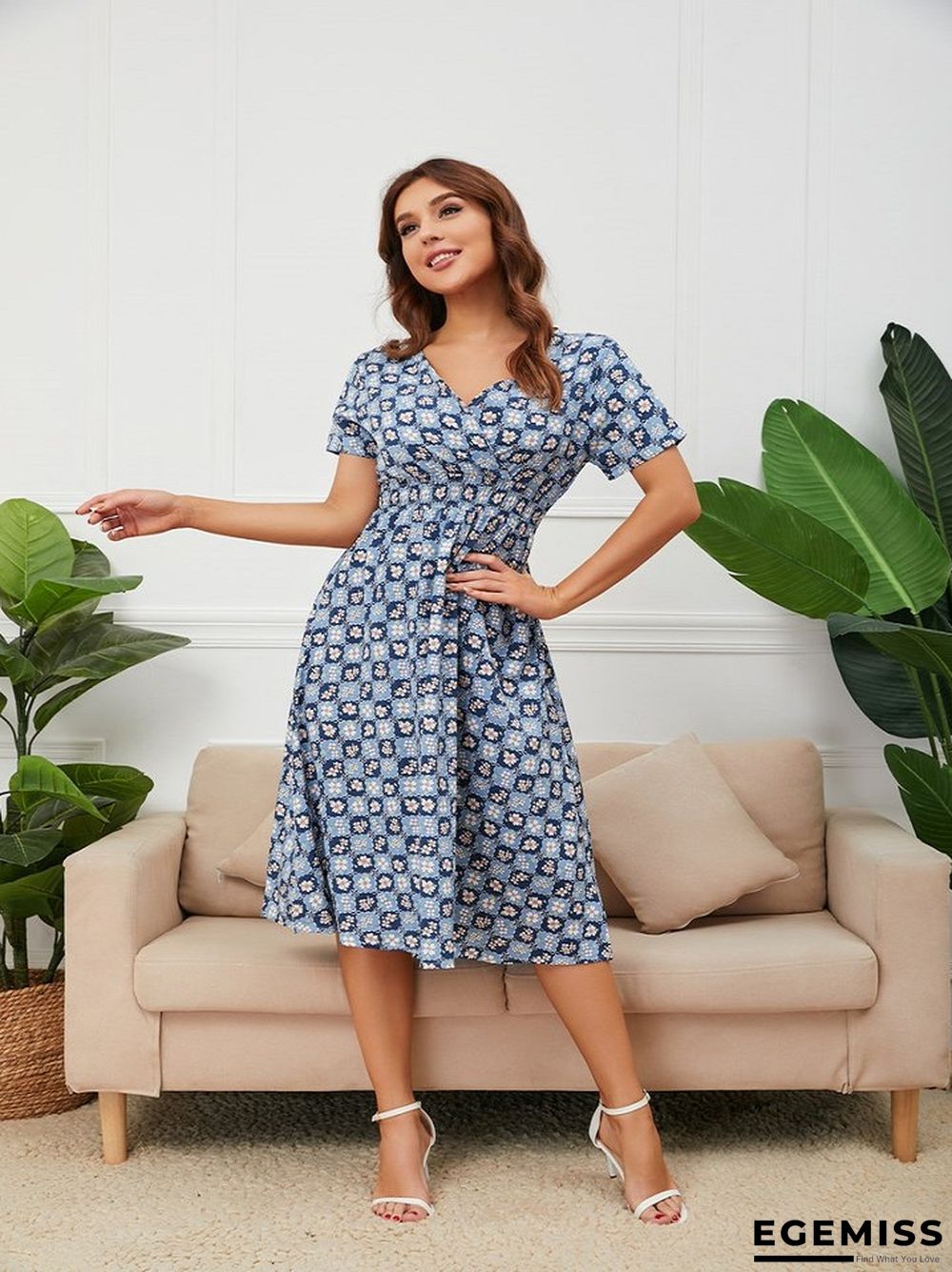 Chiffon Printed Beach Dress | EGEMISS