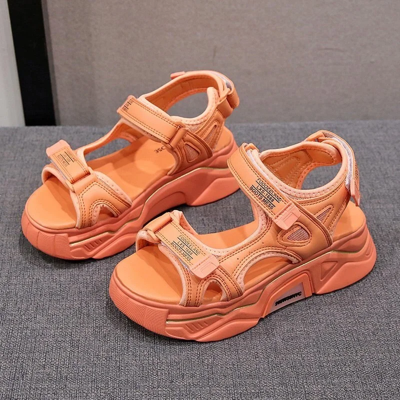 Fujin 6cm Women Sandals Cute Comfy Shoes Comfortable Ladies 2021 Slides Stylish Shoes Women Summer open toe Platform Sandals