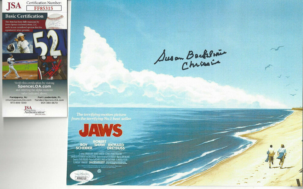 JAWS 1st Victim autographed 8x10 great color Beach  Photo Poster painting JSA Certified