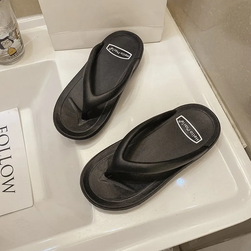 2021 Women's Shoes Summer Slippers Women Solid Casual Flip Flops Beach Sandals Female Flat with Slippers Zapatillas Mujer
