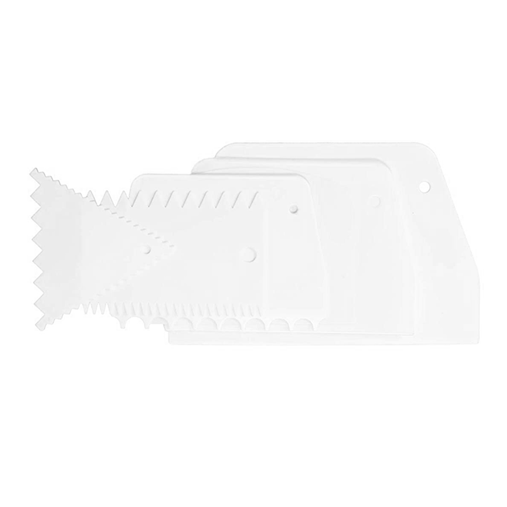 

6pcs Cream Cake Scraper Spatula Smoother Kit Pastry Cookie Blade Decor Tool, 501 Original