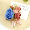 10PCS Wedding Bridal Groom Catering Ceremony Guests Corsage Boutonniere Wrist Bouquet Artificial Flower