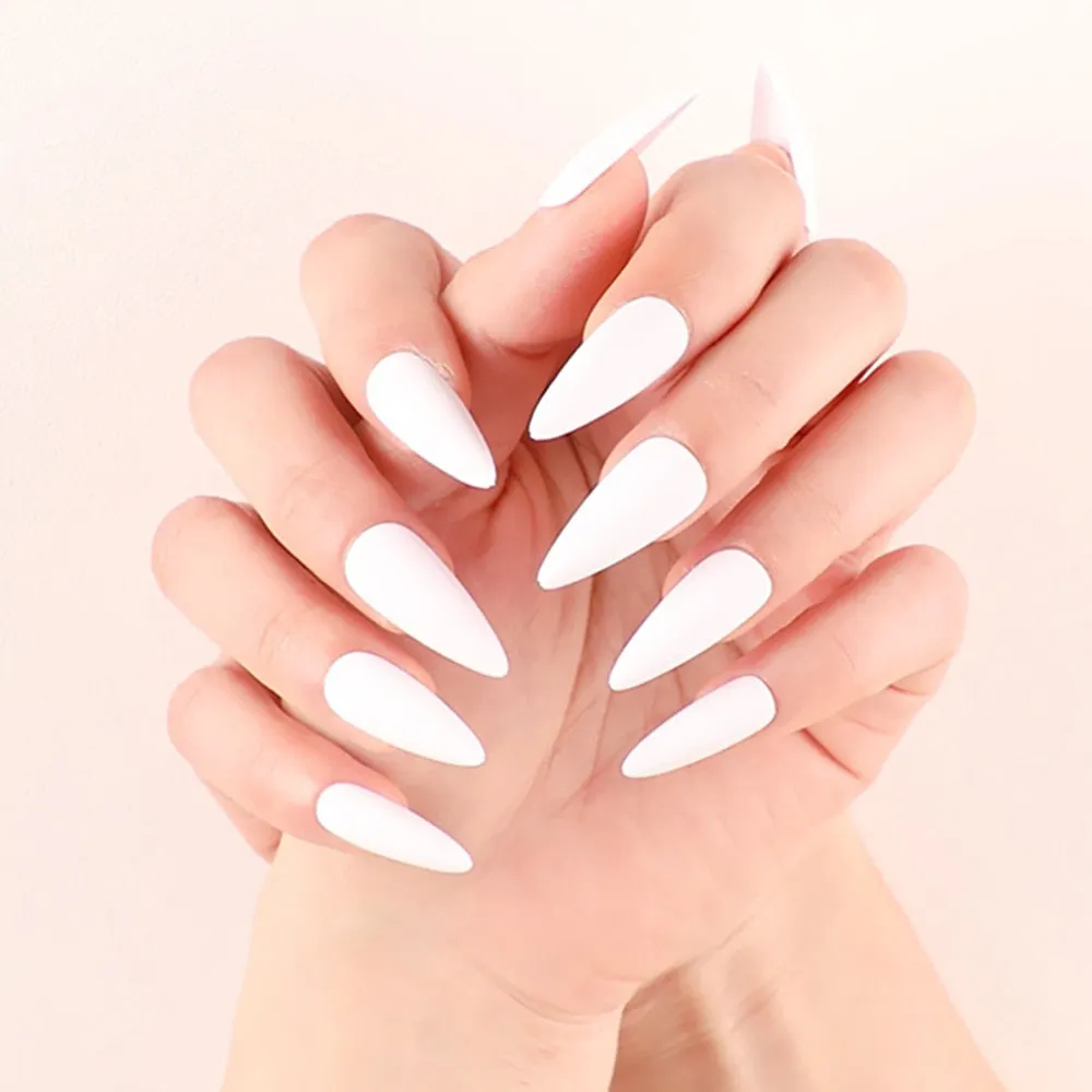 24Pcs Press On Matte Ballerina Coffin Fake Nails With Design Artificial False Nails DIY Finger Tips Manicure Tool-Nail Inspo