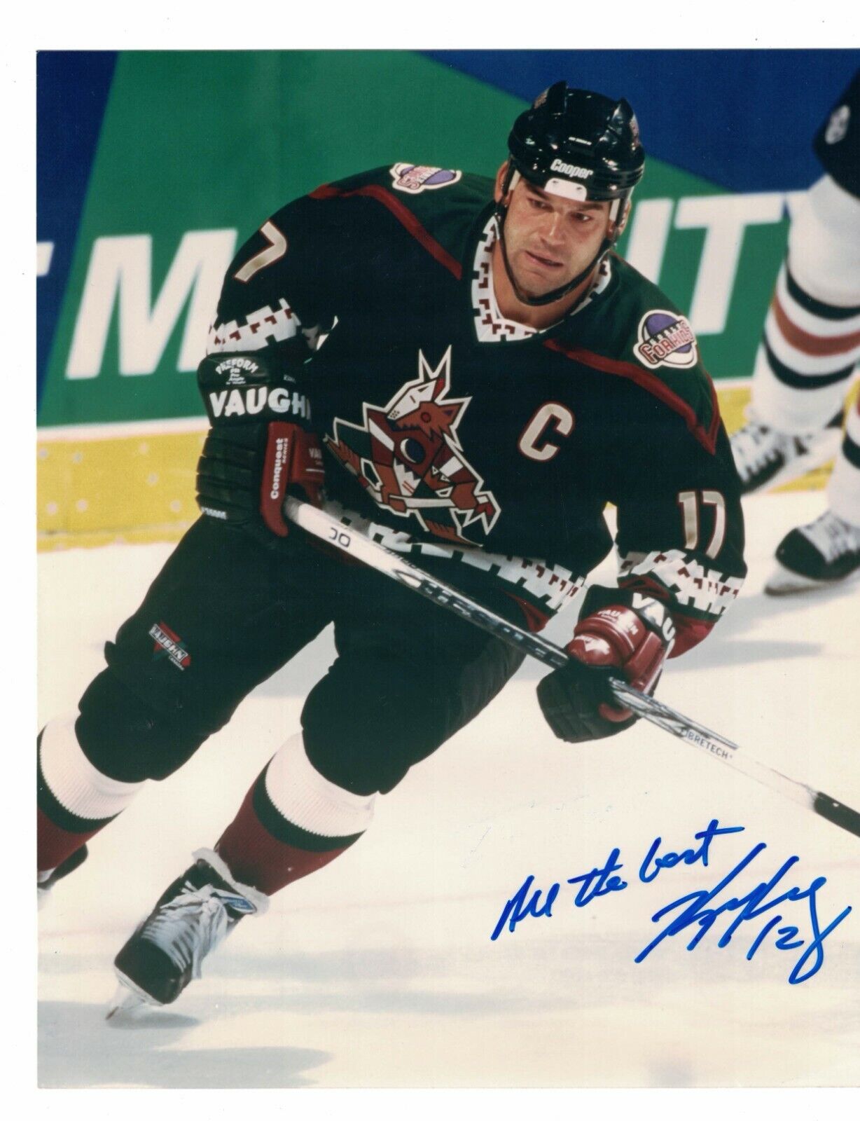 Kris King Phoenix Coyotes Signed 8 x 10