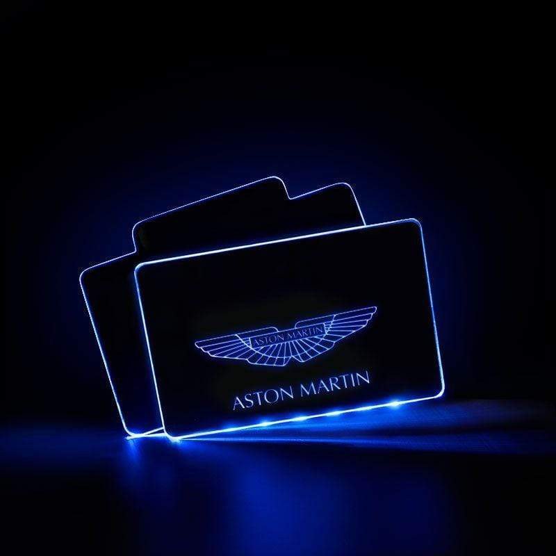 Aston Martin Acrylic LED Car Floor Mat For Aston Martin Atmosphere Light With RF Remote Control Car Interior Light Decoration voiturehub dxncar