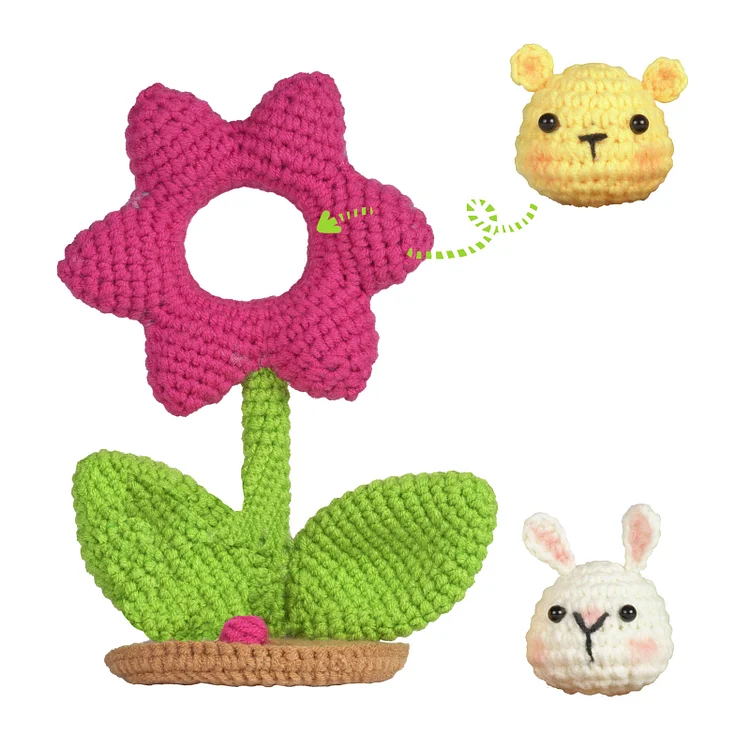 YarnSet - Crochet Kit For Beginners - Flower Stand