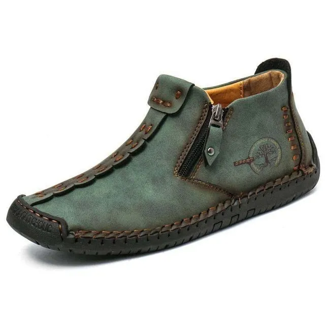 Classic Winter Men's Boots Warm Men's Snow Boots Leather Autumn Men's Ankle Boots Moccasins Outdoor Waterproof Men's Sneakers