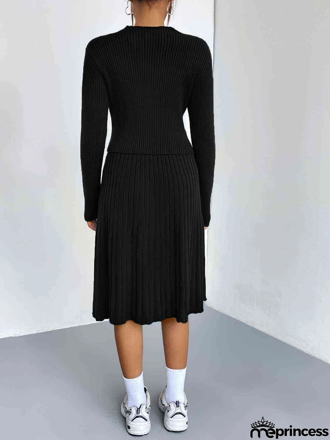 Rib-Knit Sweater and Skirt Set