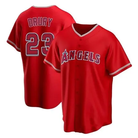 Men's Los Angeles Angels #23 Brandon Drury  Red Home Limited Player Jersey