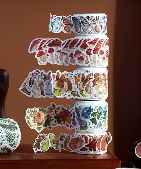 5 Rolls Animal Forest Washi Stickers Tape Set