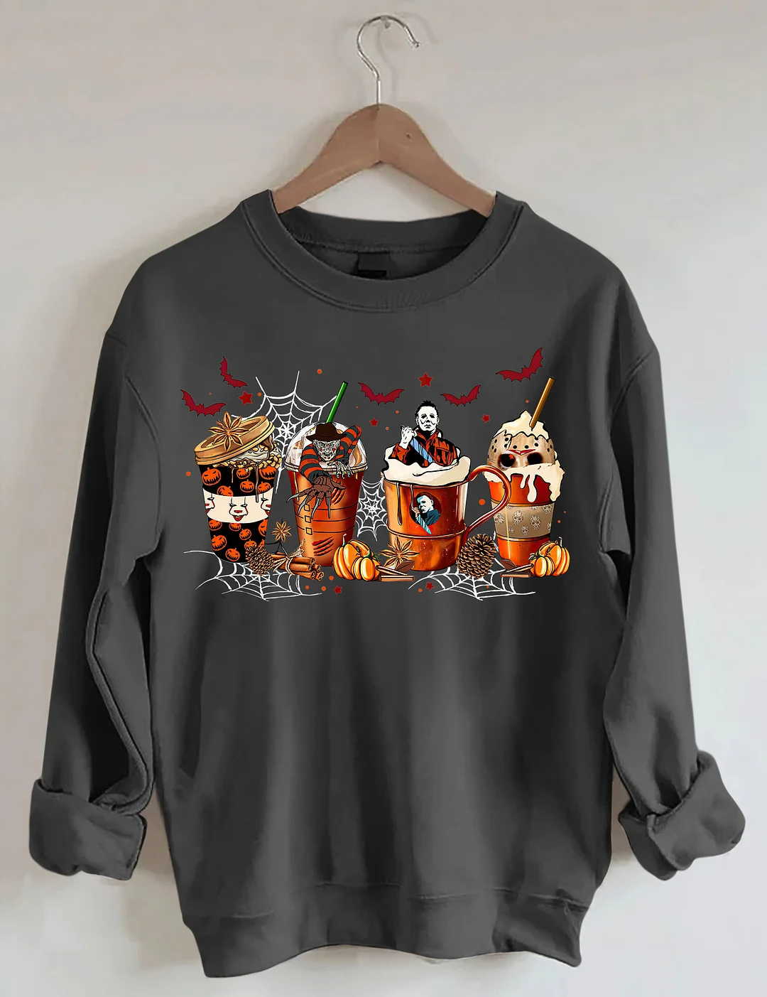 Skeleton Coffee Cups Sweatshirt