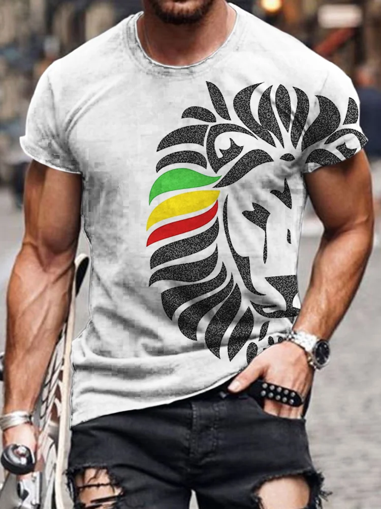 Comstylish Rasta Lion Reggae Art Men's T-Shirt