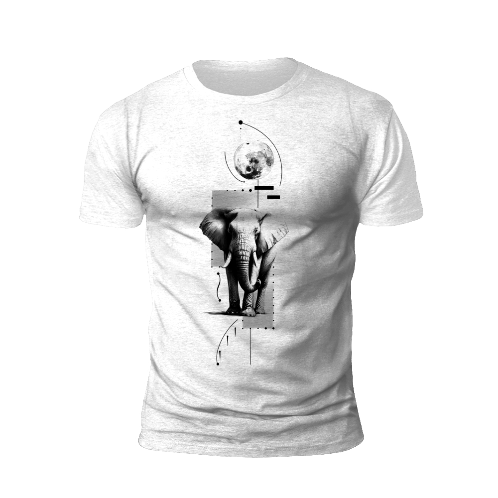 Lunar Elephant: Nature and Geometry T-Shirt