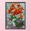 【Limited Stock Sale】Poppies-11CT Stamped 3 Strands Cross Stitch 40*55cm/15.75*21.65in tapestrymarket