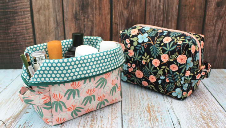 New 3D Zipper Box Cosmetic Bag Template