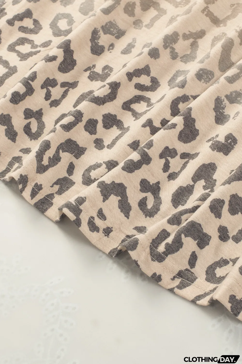 Blank Apparel - Apricot Gradient Leopard Print Tank Top