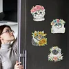 (US Local)6pcs Cat DIY Diamond Painting Fridge Magnets Craft Kit