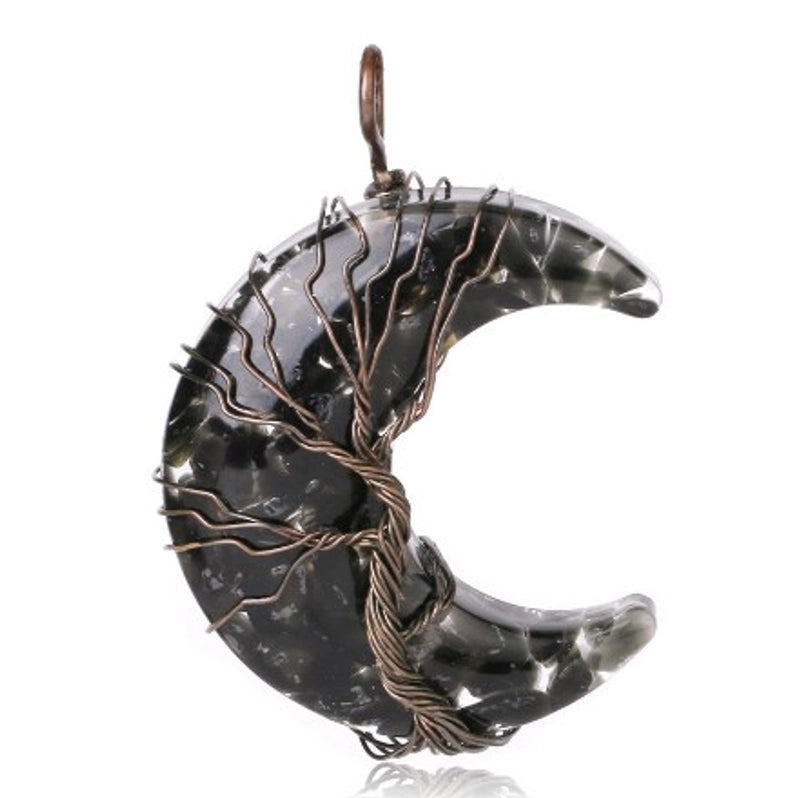 Casual Minimalist Moon Natural Stone Opal Plating Women’s Pendant Necklace Necklace Pendant