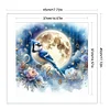 Blue Jay Moon Note-11CT Stamped Cross Stitch 45*45cm