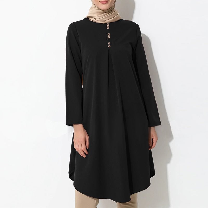 Women's Asymmetrical Blouse ZANZEA 2022 Vintage Muslim Long Shirt Casual Long Sleeve Blusas Female Button Tops  Tunic