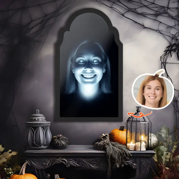 Custom Halloween Haunted Mirror Personalized Face Magic Mirror Gifts For Halloween