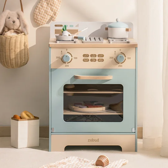 Robud Realistic Wooden Play Oven | Robotime Online