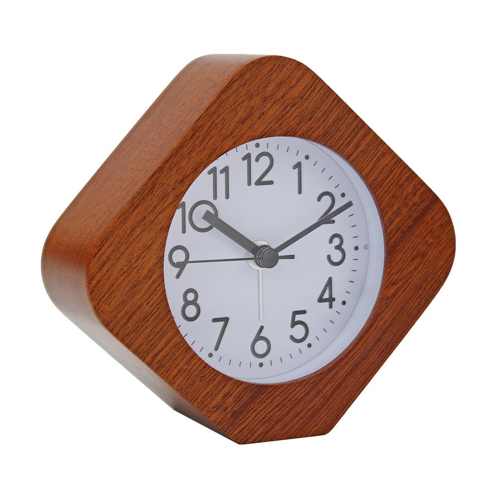 

Retro Digital LED Alarm Clock Wood Glow Battery Powered Snooze Tool -Brown, Dark brown, 501 Original