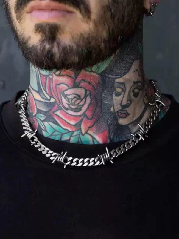 Fashion Hip Hop Design Nail Chain Necklace Exquisite Personality Men And Women All-Matching High Sense Ornament