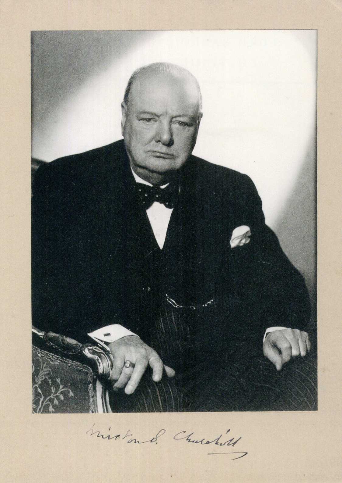 WINSTON CHURCHILL Signed Photo Poster paintinggraph - Politician British Prime Minister preprint