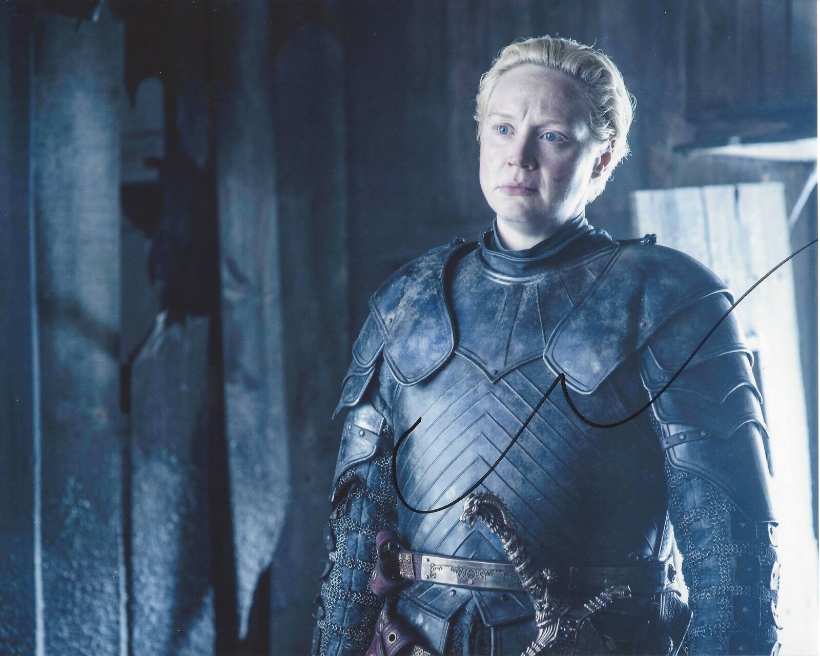 ACTRESS GWENDOLINE CHRISTIE SIGNED GAME OF THRONES 8x10 Photo Poster painting W/COA STAR WARS