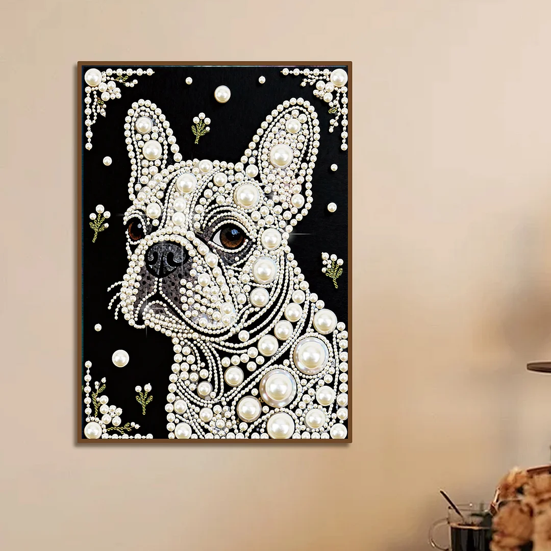 Puppy Special Shaped 5D DIY Partial Drill Diamond Painting Kit Home Art 30x40cm