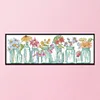 Flowers-14CT Stamped Cross Stitch Kit(20x52cm)