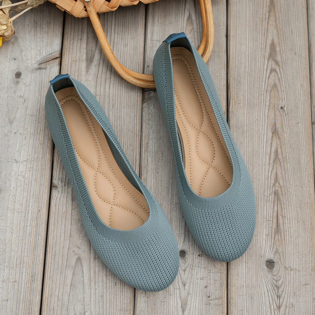 Tanguoant Tanguoant Flat Single Shoes Women 2024 Summer Fly Weave Round Head One Foot Pedal Wear Casual Plus Size Women's Shoes