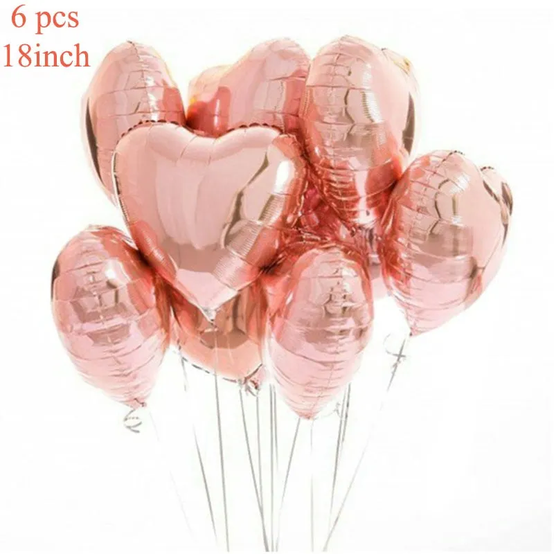 Rose Gold Number Foil Balloon Party Decorations Wedding Happy Birthday Party Kids Baby Shower Boy Girl Decor First 1st Supplies