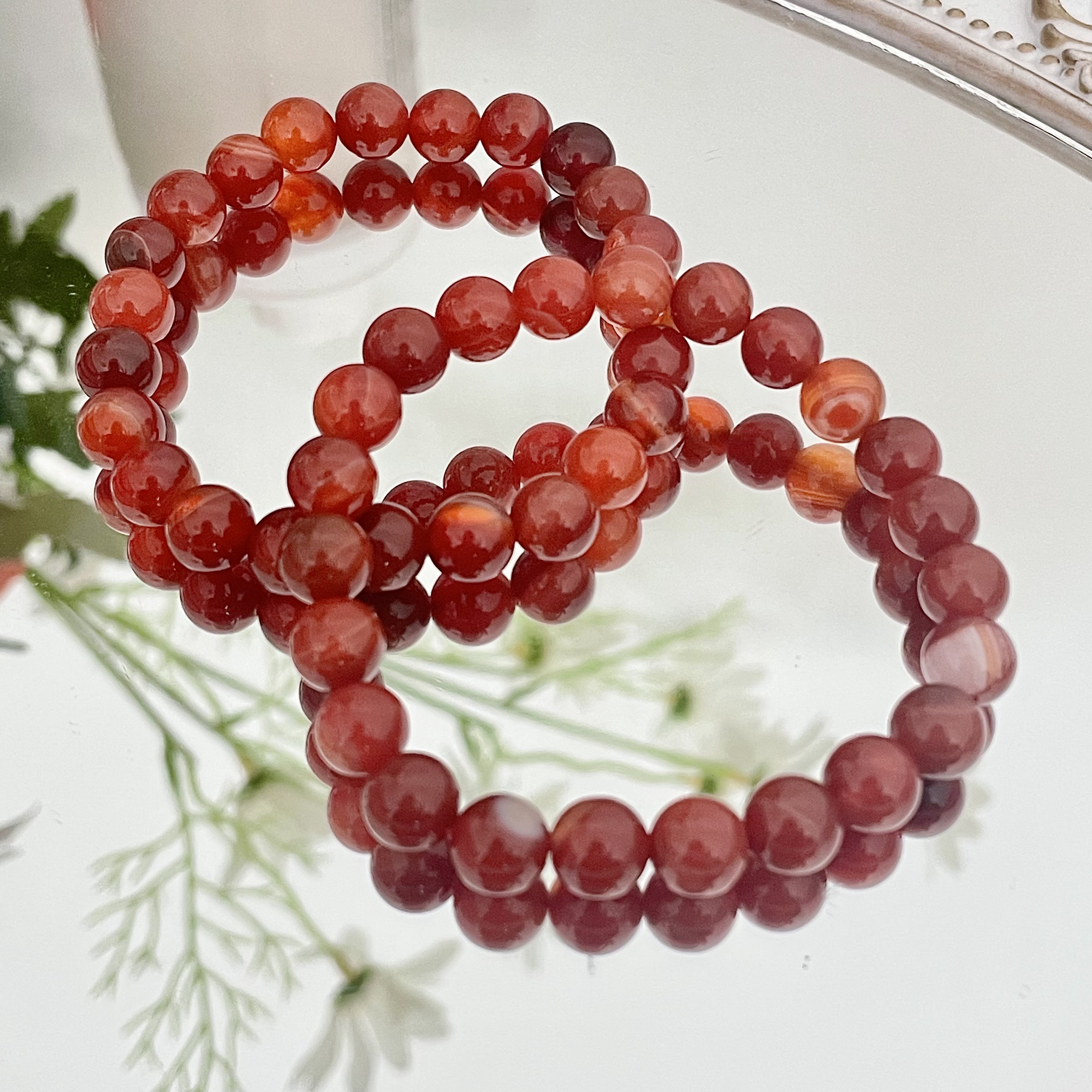 Red Sardonxy Bracelet 6mm/8mm/12mm