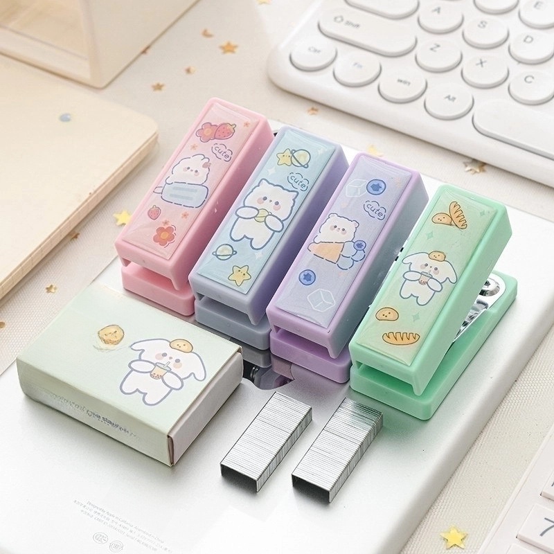 Cartoon Plastic Metal Class Learning Cute Stapler