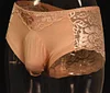 Light luxury men's breathable lace sexy large size U-shaped bag underwear shorts