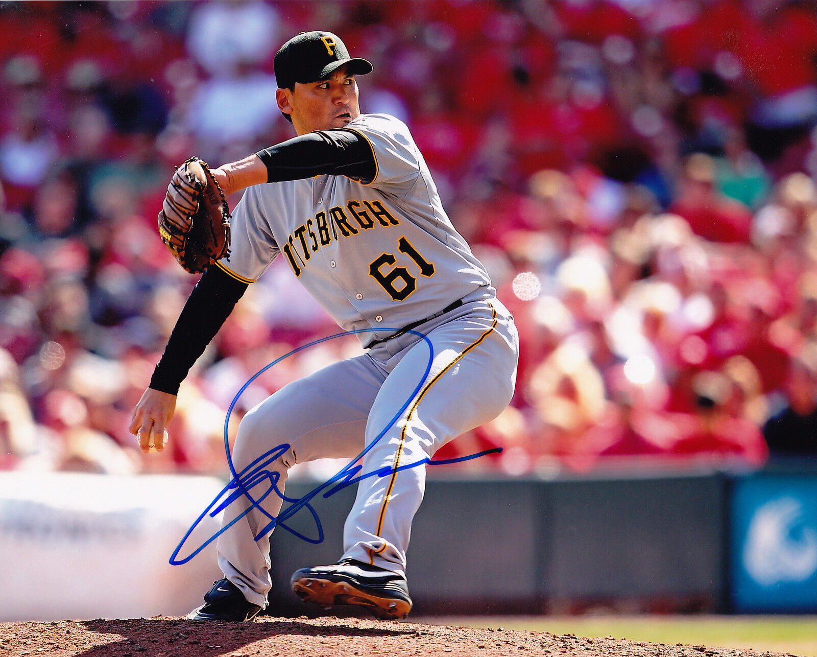 CHAN HO PARK PITTSBURGH PIRATES ACTION SIGNED 8x10