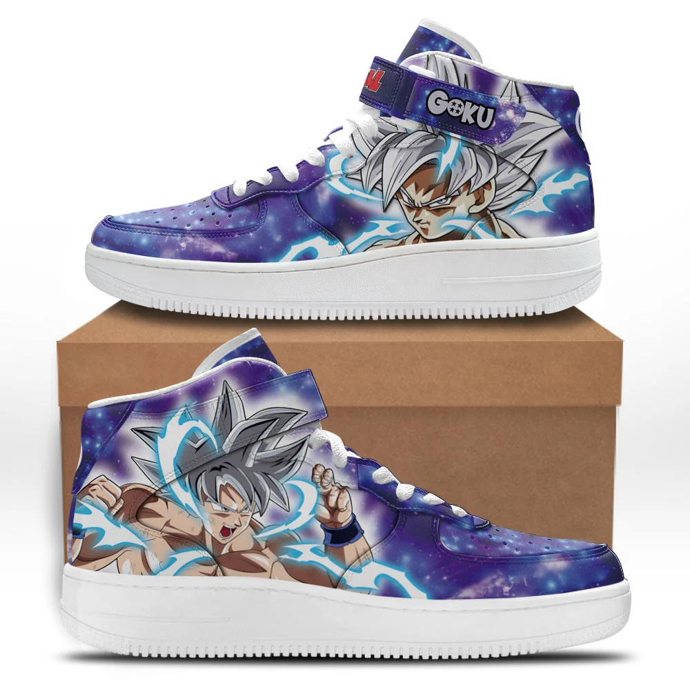 Goku Ultra Instinct Sneakers Air Mid Custom Dragon Ball Anime Shoes