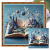 (Multi-Style) The Town In Book-11CT Stamped Cross Stitch 50*50cm/19.69*19.69in tapestrymarket