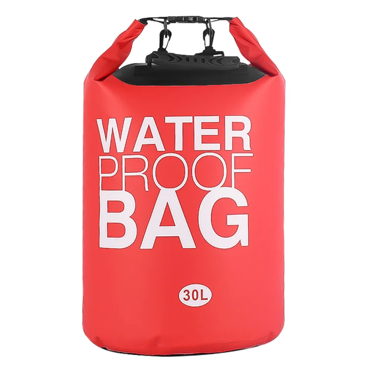 30L Drifting Rafting Bag Large Capacity PVC Swimming Waterproof Bag (Red)