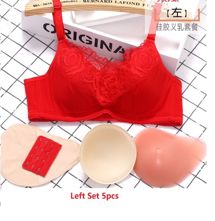 Bras-Women Surgery Recovery Bra Girls Breast Shaper Control Push Up Breast Surgery Recovery Bra with Silicon Bra Special Cover D-1001-Bras