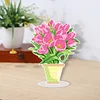 >SALE<DIY Diamonds Painting Ornaments Handmade Acrylic Flower(Pink Tulip)