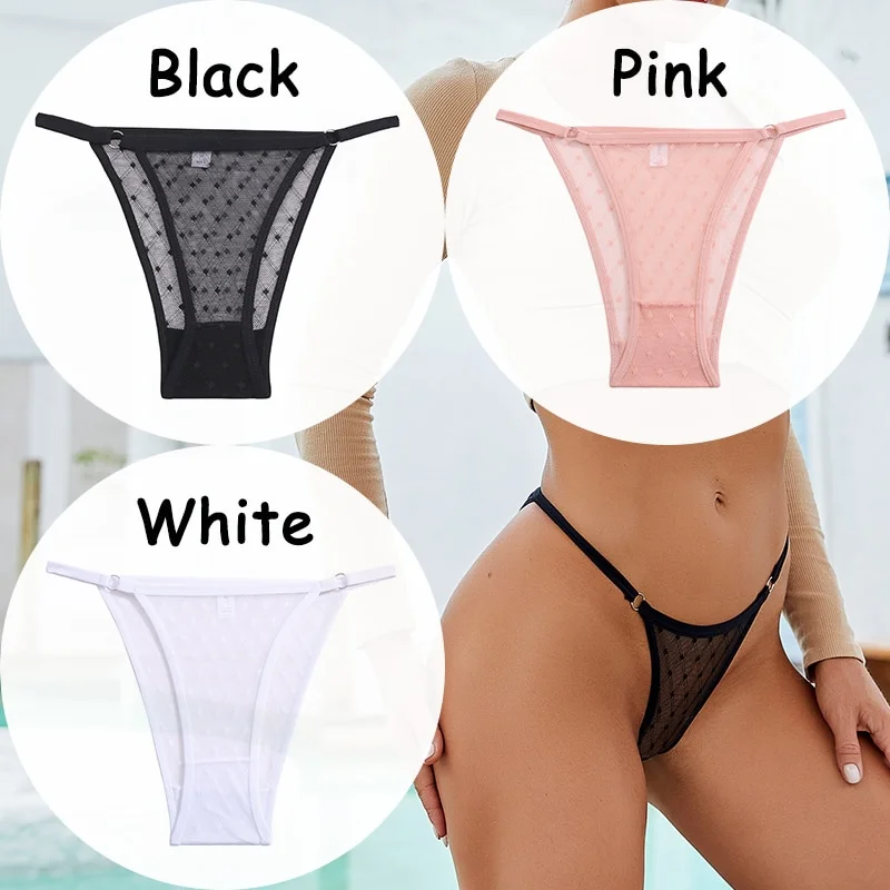 Billionm Panties Lace G-string Thong Women's Underwear Mesh Transparent Lingerie Low-Waist Female Briefs Soft Women's Underpants