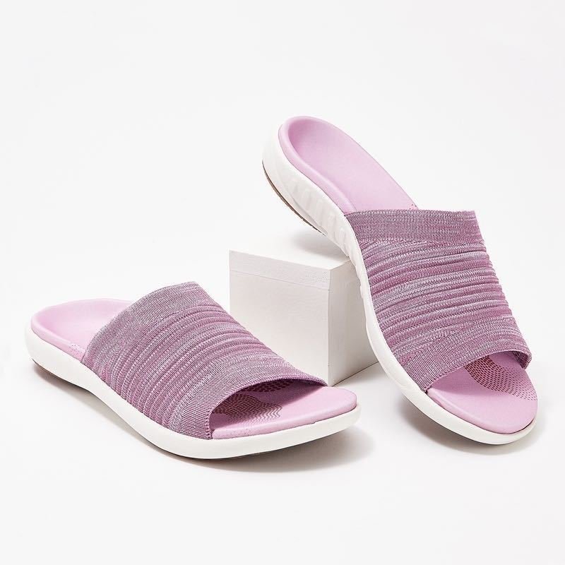 Women's Soft Padded Sandals For Sensitive Feet / Pink - vzzhome