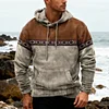 💥 2025 Hot Sale!Fashionable Casual Wolf 3D Digital Print Men Hoodie, New Drawstring Pocket Hooded Sweatshirt, Street Sports Wear, For Fall