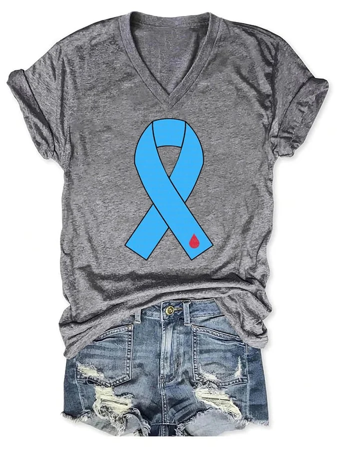 World Diabetes Day Printed Casual T-Shirt socialshop